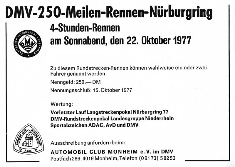 Anzeige in ONS Mitteilungen 9/1977