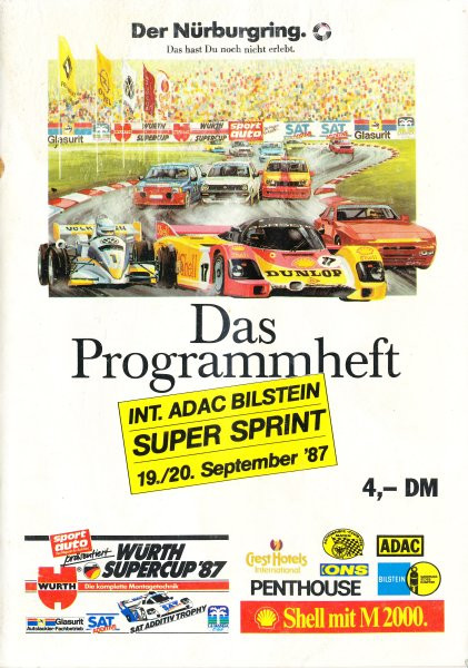 Programmheft: 14. ADAC-Bilstein-Super-Sprint 1987